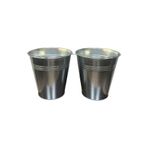 ÖZHEMMEKLER 2'li Metal Galvaniz Su,kum,temizlik Ve Çöp Kovası 19 Litre (35x21x33)