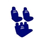 Oziron Mazda 5 Araba Koltuk Kilifi Amblem Logo Baskili Penye Servis Kilifi Lacivert