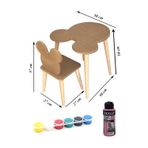 Özka Hobi Ahşap Ahşap Ham Mdf 18 Mm Aktivite Ve Etkinlik Çocuk Masa Sandalye Takımı- Çm03