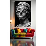 Özkacar Group Modern Sanat Heykel V1 Ev Duvar Salon Güzellik Salonu Ofis Dükkan Dekarasyon Kanvas Tablo - Çok Renkli - 40 x 60