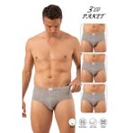 Özkan 0037 3'lü Paket Erkek %100 Pamuklu Penye Süprem Esnek Rahat Slip Külot