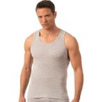 Özkan 0113 Erkek Pamuklu Ribana Atlet - 3XL - Gri Melanj