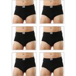 Özkan 0117 6'lı Paket Erkek Ribana Torbalı Esnek Yumuşak Rahat Slip Külot - 3XL - Siyah