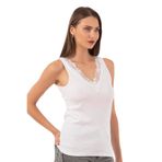 Özkan 0156 6'lı Paket Kadın Atlet BEYAZ