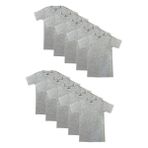 Özkan 0706 10'lu Paket Erkek Çocuk %100 Pamuklu Ribana Esnek Rahat Yarım Kol Kapalı Yaka Fanila T-shirt