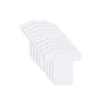 Özkan 0706 10'lu Paket Erkek Çocuk%100 Pamuklu Ribana Fanila Esnek Rahat Yarım Kol Kapalı Yaka T-shirt BEYAZ