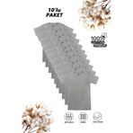 Özkan 0706 10'lu Paket Erkek Çocuk%100 Pamuklu Ribana Fanila Esnek Rahat Yarım Kol Kapalı Yaka T-shirt GRİ MELANJ