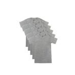 Özkan 0706 5'li Paket Erkek Çocuk%100 Pamuklu Ribana Fanila Esnek Rahat Yarım Kol Kapalı Yaka T-shirt GRİ MELANJ