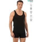 Özkan 10852 Erkek Premium Kumaş Pamuklu Modal Esnek Rahat Kalın Askılı Atlet - 3XL - Siyah