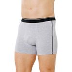 Özkan 11314 Erkek Biyeli Likralı Süprem Boxer - Gri Melanj