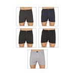 Özkan 11810 5'li Paketli Erkek Pamuklu Esnek Yumuşak Desenli Penye Boxer Şort Külot