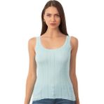 Özkan 23493 Kadın Transferli Ribana Kalın Askılı Atlet - Yeşil