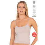 Özkan 27434 Kadın Viskon Kaşkorse Esnek Rahat Ayarlanabilir Ip Askılı Crop Atlet Büstiyer - Pudra