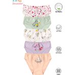 Özkan 41603 5'li Paket Kız Çocuk Karışık Renkli Desenli Pamuklu Yumuşak Slip Külot - 5 - 6 Yaş