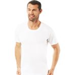 Özkan Underwear 0059 Erkek Pamuklu Penye Esnek Rahat Açık Yaka Yarım Kol Atlet Fanila - Beyaz - 2XS