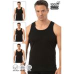 Özkan Underwear 0113 3'lü Paket Erkek Kalın Askılı Pamuklu Esnek Yumuşak Ribana Atlet - 5XL - Siyah