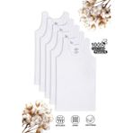 Özkan Underwear 0801 5'li Paket Erkek Çocuk Ribana %100 Pamuklu Esnek Rahat Kalın Askılı Atlet - 11 - 12 Yaş - Beyaz