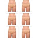 Özkan Underwear 6120 6'lı Paket Kadın Pamuklu Likralı Süprem Slip Külot - Ten