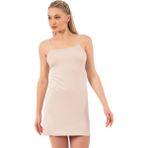 Özkan Underwear 7126 Kadın İp Askılı Viskon Atlet Kombinezon Jüpon Astar - Ten - XL