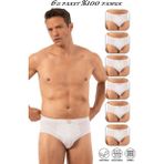 Özkan Underwear Özkan 0037 6'lı Paket Erkek Pamuklu Penye Süprem Esnek Rahat Slip Külot - Beyaz