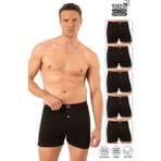 Özkan Underwear Özkan 0041 5'li Paket Erkek %100 Pamuklu Şardonlu Klasik Rahat Kesim Havlu Bel Süprem Penye Boxer - Siyah - 2XL
