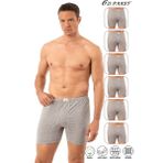 Özkan Underwear Özkan 0043 6'lı Paket Erkek %100 Pamuklu Penye Süprem Kumaş Esnek Rahat Torbalı Paçalı Don Boxer Külot - 2XL - Gri Melanj