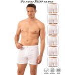 Özkan Underwear Özkan 0043 6'lı Paket Erkek %100 Pamuklu Penye Süprem Kumaş Esnek Rahat Torbalı Paçalı Don Boxer Külot - Beyaz - XL