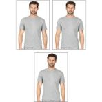 Özkan Underwear Özkan 0116 3'Lü Paket Erkek Ribana Esnek Rahat Kapalı Yaka Yarım Kol Atlet Fanila - Gri Melanj - 5XL