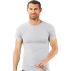 Özkan Underwear Özkan 0265 Erkek %95 Pamuklu Esnek Rahat Kapalı Sıfır Yaka Yarım Kol Fanila Tişört - Gri Melanj