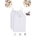 Özkan Underwear Özkan 0806 3'lü Paket Kız Çocuk %100 Pamuklu Ribana Esnek Rahat Yakası Dantelli Ip Askılı Atlet - 9 - 10 Yaş - Beyaz