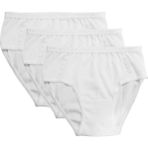 Özkan Underwear Özkan 0825 3'lü Paket Kız Çocuk %100 Pamuklu Ribana Esnek Rahat Papatyalı Külot - Beyaz - 3 - 4 Yaş