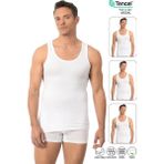 Özkan Underwear Özkan 10852 3'lü Paket Erkek Premium Esnek Kumaş Pamuklu Modal Kalın Askılı Atlet - Beyaz - 2XL