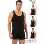 Özkan Underwear Özkan 10852 3'lü Paket Erkek Premium Esnek Kumaş Pamuklu Modal Kalın Askılı Atlet - Siyah - 3XL