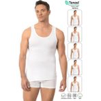 Özkan Underwear Özkan 10852 5'li Paket Erkek Premium Kumaş Pamuklu Modal Esnek Rahat Kalın Askılı Atlet - Beyaz - 3XL