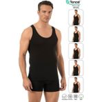 Özkan Underwear Özkan 10852 5'li Paket Erkek Premium Kumaş Pamuklu Modal Esnek Rahat Kalın Askılı Atlet - Siyah - 3XL
