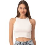Özkan Underwear Özkan 26814 Kadın Pamuklu Fitilli Vücuda Oturan Halter Yaka İnce Biyeli Esnek Rahat Örme Crop Atlet - XL - Ekru
