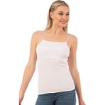 Özkan Underwear Özkan 27042 Kadın Pamuklu Modal Esnek Rahat Ince Askılı Örme Atlet - Beyaz