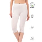 ÖZKAN underwear Özkan Kadın %95 Pamuklu Likralı Süprem Kumaş Esnek Rahat Yumuşak Diz Altı Kapri Tayt 0458