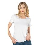 ÖZKAN underwear Özkan Kadın Premium Yumuşak Rahat Kumaş Viskon Bisiklet Yaka Kısa Kollu Örme T-shirt 26976