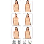 Özkan Underwear Ten 0107 6'lı İp Askılı Pamuklu Ribana Örme Atlet