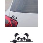Özkaş 3D Sticker Panda Sticker Etiket Çıkartma Pc Laptop Araba Oto Motor 20 cm Oto Aksesuar - Siyah