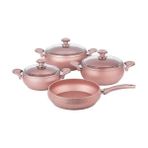 Özkent 4'lü 7 Parça Granit Güveç Set - 20-24-26-26 - Bakır