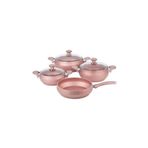 Özkent k-520 7 Parça Rose Gold Granit Güveç Tencere Seti