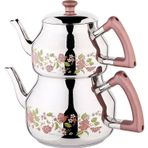 Özkent Marmaris Rose Gold Mini Desenli Çaydanlık