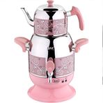 Özkent Menekşe Pembe Desenli Semaver