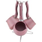 Özlife 707 Rodi Granit 3 Lü Cezve Takımı-Rose - Pembe