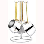 Özlife Ct-714 Hüma Sade Gold 4 Parça Cezve Takımı