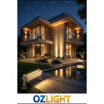 OZLIGHT AYDINLATMA 12 cm 3W Wallwasher LED Duvar Spot Aydınlatma | Modern Dış Mekan Işık