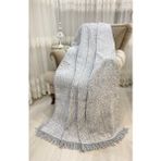 Özlü Home Lüks Pamuklu Koltuk-Çekyat Örtüsü Gri - 170 x 220 cm