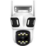 Ozmik CMR60 Wifi IP 6K 12MP Dış Mekan Üç Lensli Üç Ekran PTZ Güvenlik Kamerası